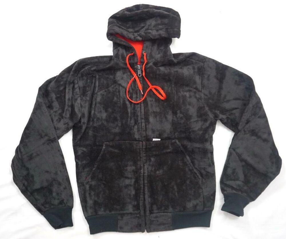 VINTAGE CARHARTT MEN S BLACK VELOUR JACKET/HOODIE WPL 13224 764 RUGGED OUTDOOR W